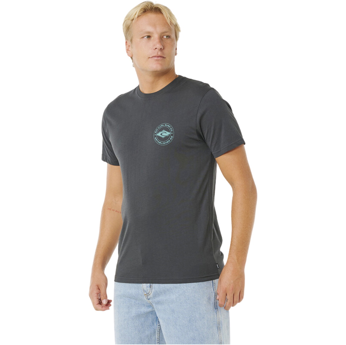 2026 Rip Curl Mens Staple Tee 0TQMTE - Washed Black